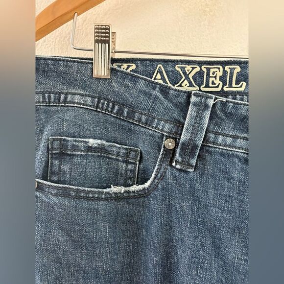 T.K. Axel Jeans Mens 32X32 Blue Dark Wash Slim Boot Western Stretch Denim - Picture 11 of 13